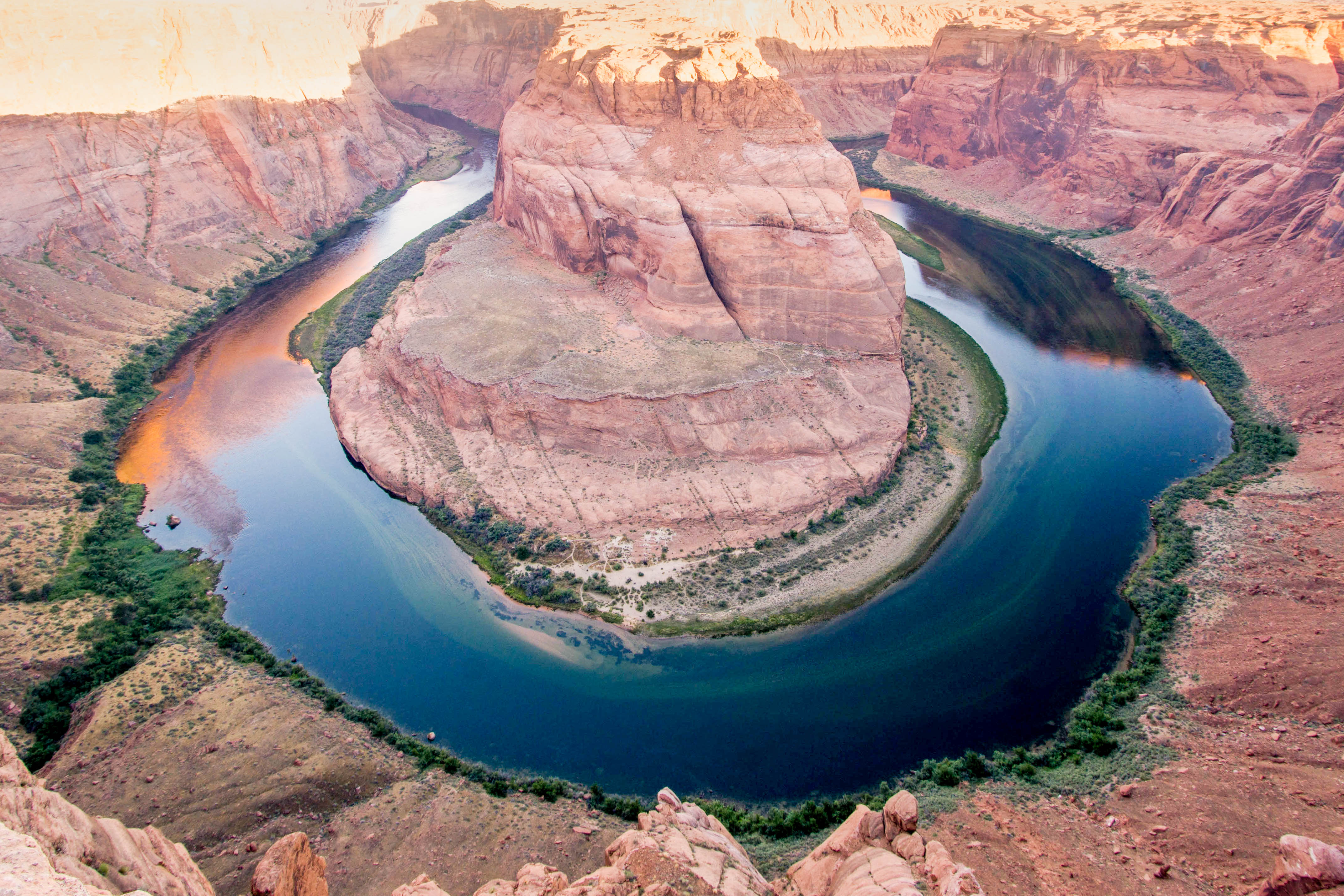 Aerial view of Horseshoe Bend