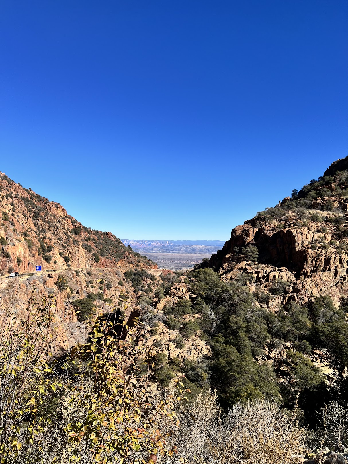 Scenic viewpoint of Verde Valley, Arizona from 89A
