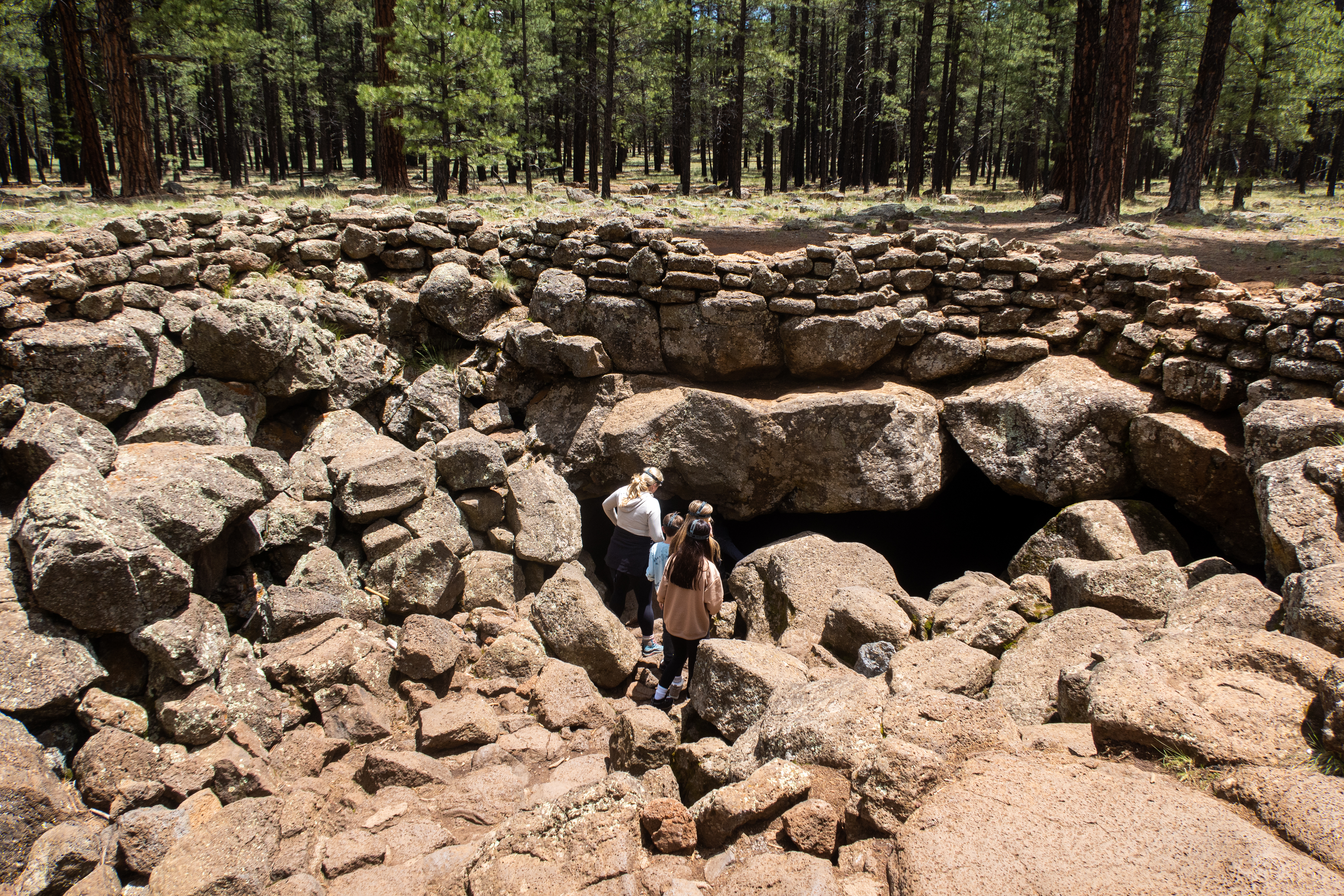 Entrance to Lava River Cave in Flagstaff